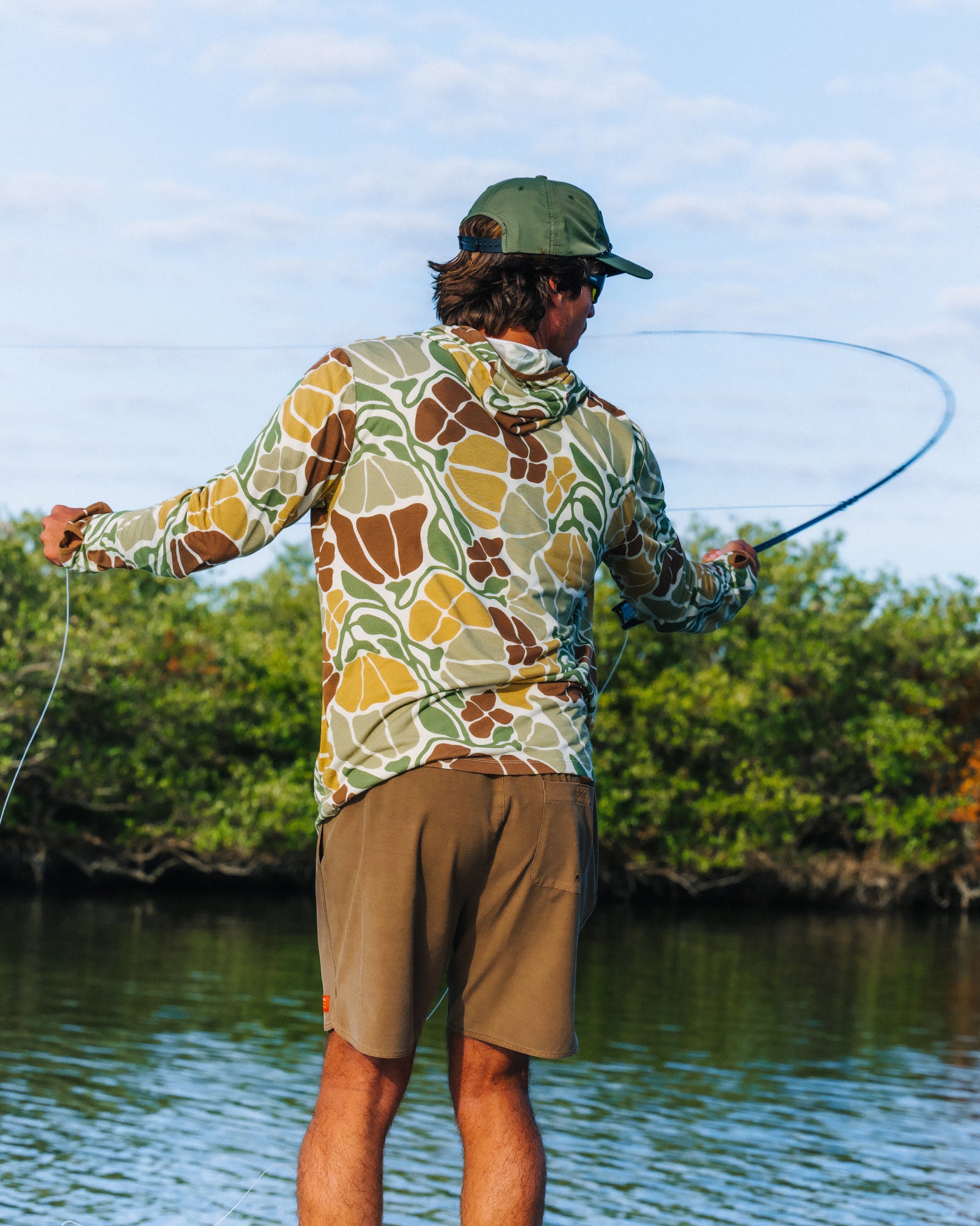 Men's Bamboo Lightweight Hoodie - Floral Camo - Image 2